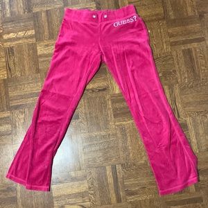 vintage guess velvet track pants